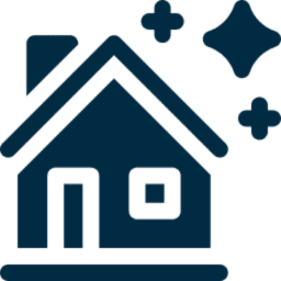 House icon with sparkles