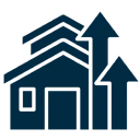 Real estate growth symbol